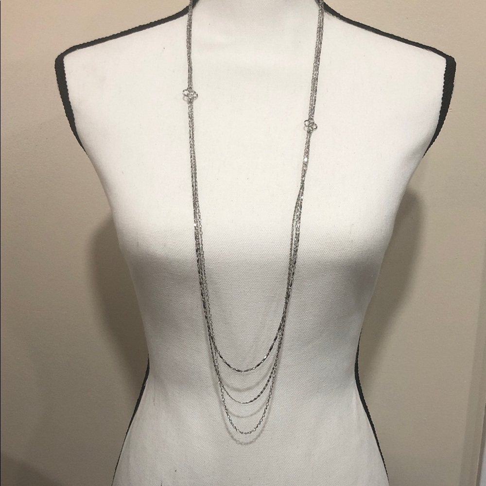 Stella & Dot Libby Silver Layered Necklace